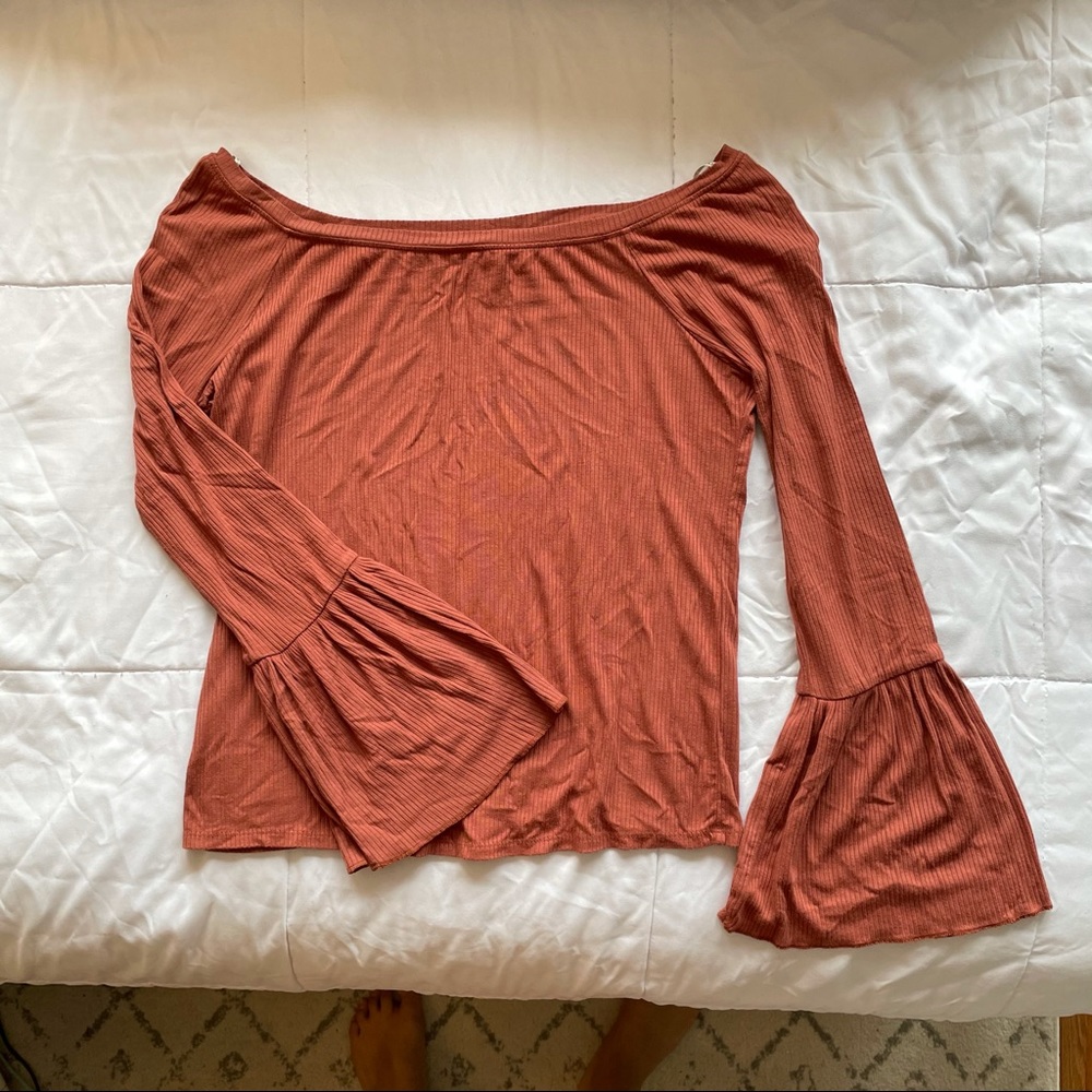 Bell Sleeve Off Shoulder Blouse